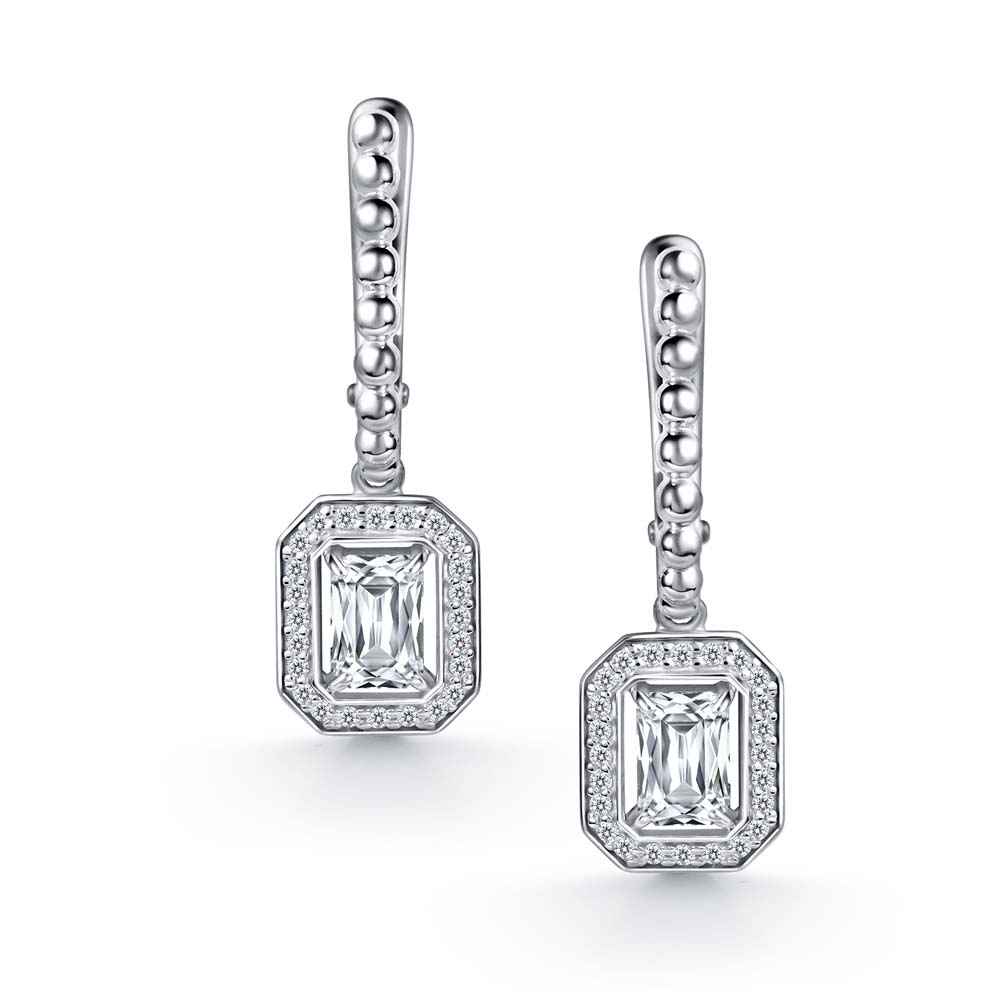 Серьги | Серебро 925 пробы | Фианит, Горный хрусталь по цене 9750.00 руб.