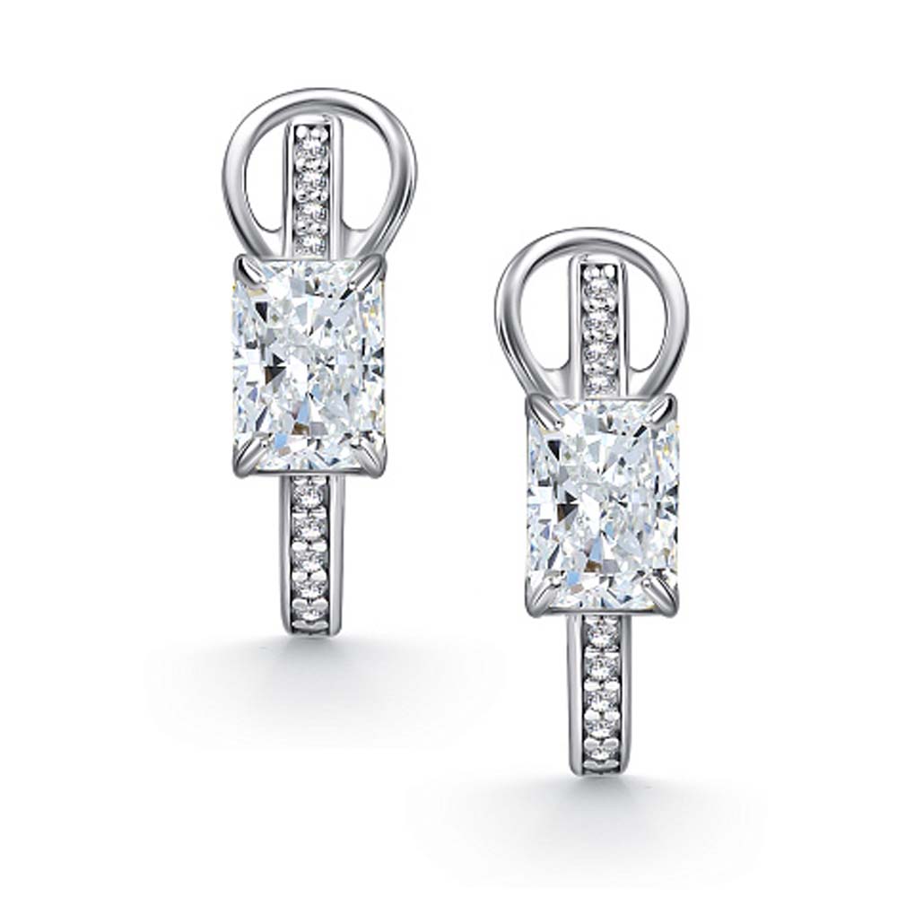 Серьги | Серебро 925 пробы | Фианит, Бриллианит по цене 10200.00 руб.