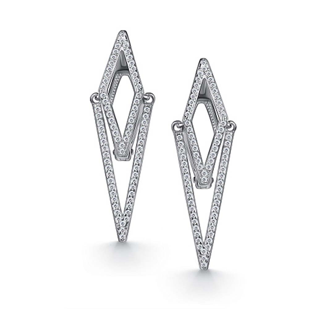 Серьги | Серебро 925 пробы | Фианит по цене 15500.00 руб.