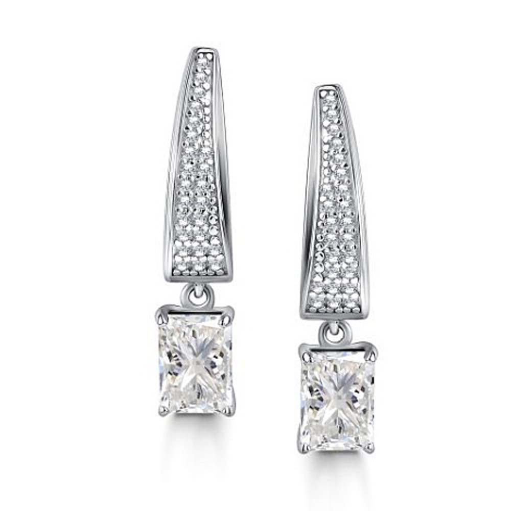Серьги | Серебро 925 пробы | Фианит, Горный хрусталь по цене 8010.00 руб.