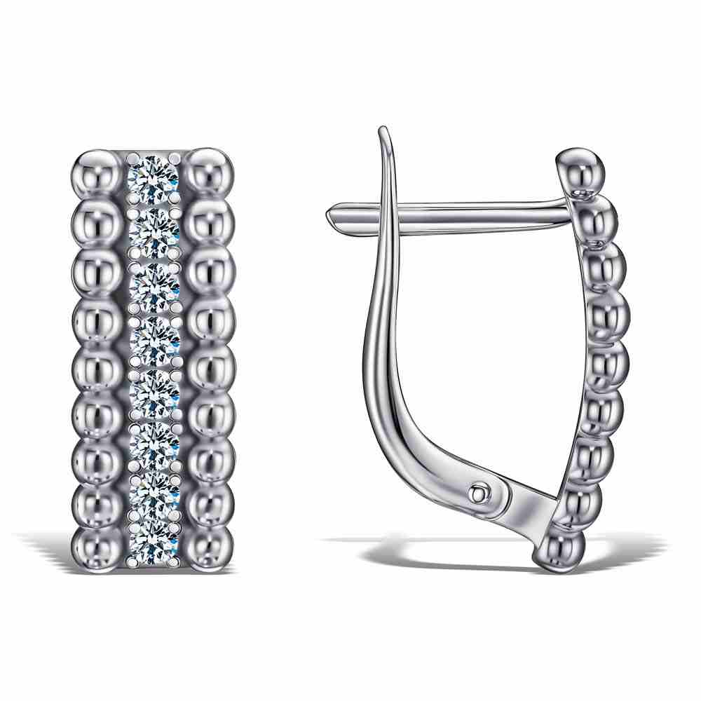 Серьги | Серебро 925 пробы | Фианит по цене 8008.90 руб.