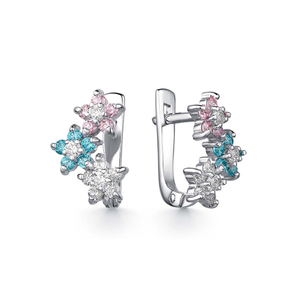 Серьги | Серебро 925 пробы | Фианит по цене 8232.00 руб.