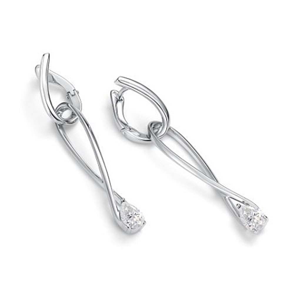 Серьги | Серебро 925 пробы | Горный хрусталь по цене 15450.00 руб.