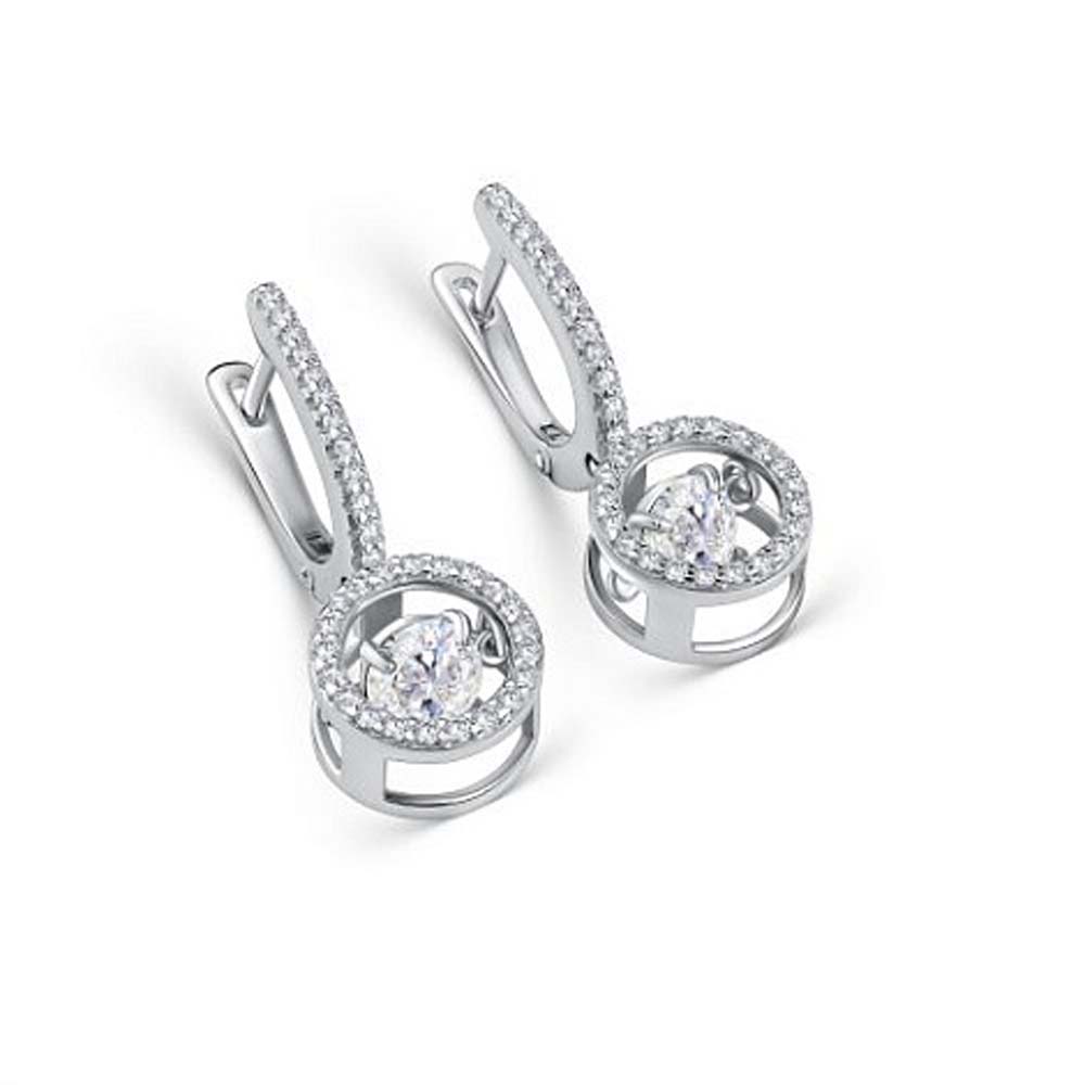 Серьги | Серебро 925 пробы | Фианит, Горный хрусталь по цене 10650.00 руб.