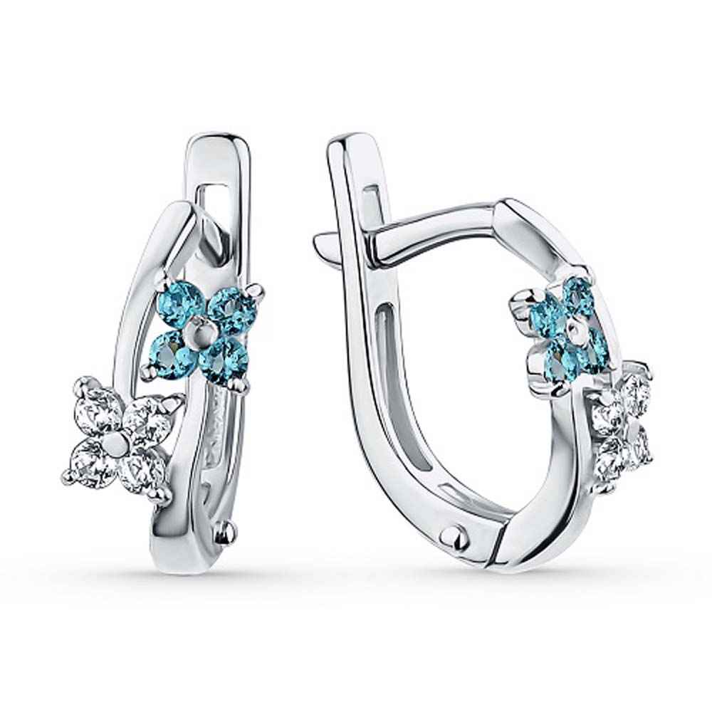 Детские серьги | Серебро 925 пробы | Фианит по цене 3874.00 руб.