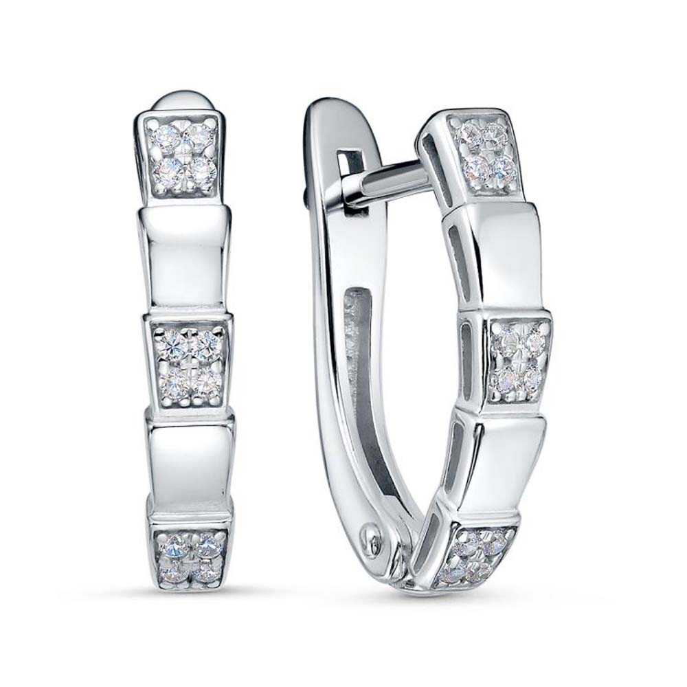 Серьги | Серебро 925 пробы | Фианит по цене 4880.00 руб.