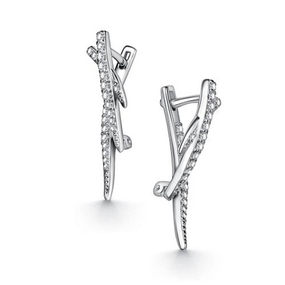 Серьги | Серебро 925 пробы | Фианит по цене 9700.00 руб.