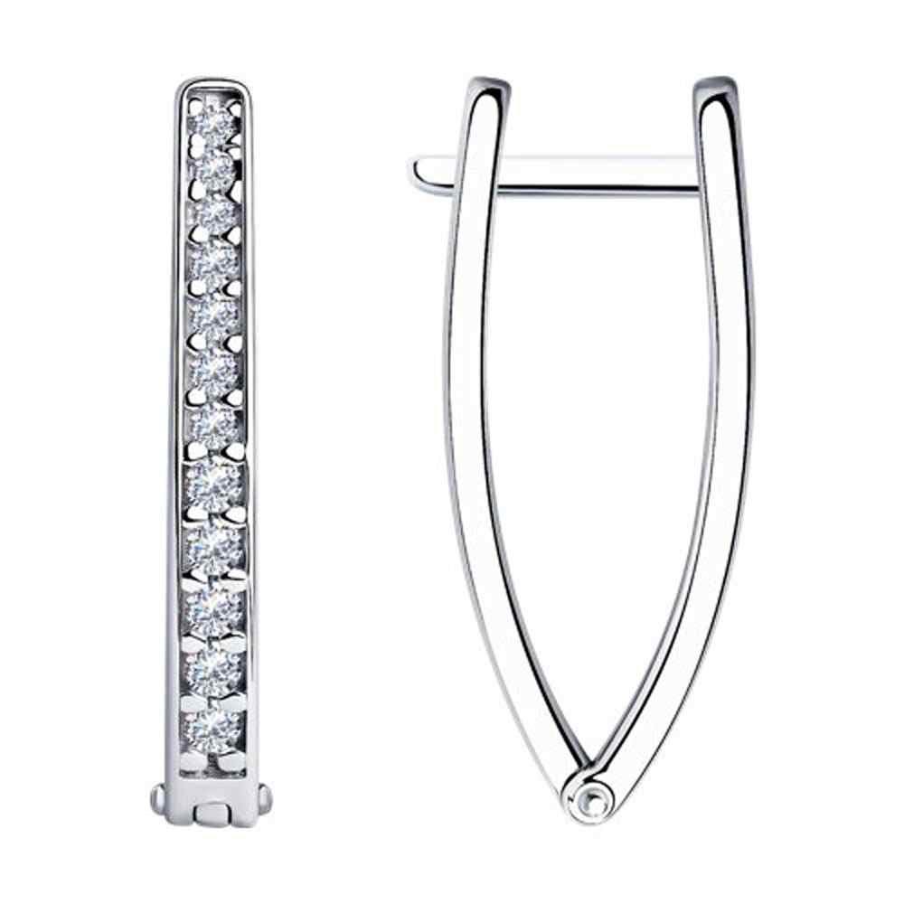 Серьги | Серебро 925 пробы | Фианит по цене 6099.70 руб.