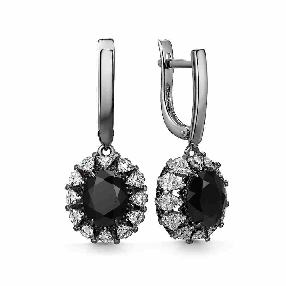 Серьги | Серебро 925 пробы | Фианит, Шпинель по цене 38397.30 руб.