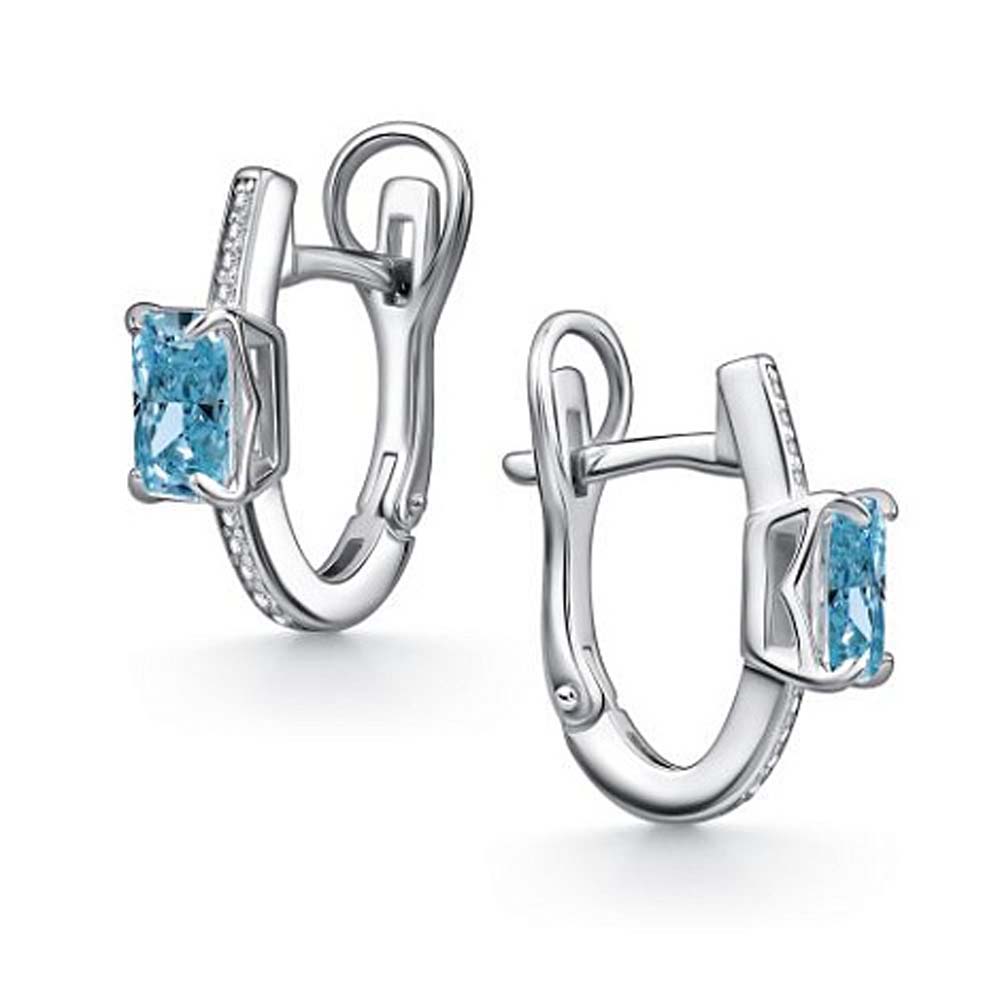Серьги | Серебро 925 пробы | Фианит, Бриллианит по цене 12000.00 руб.
