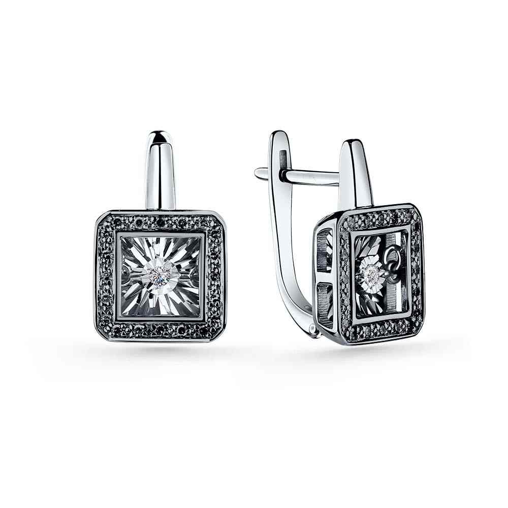 Серьги | Серебро 925 пробы | Фианит по цене 10800.00 руб.