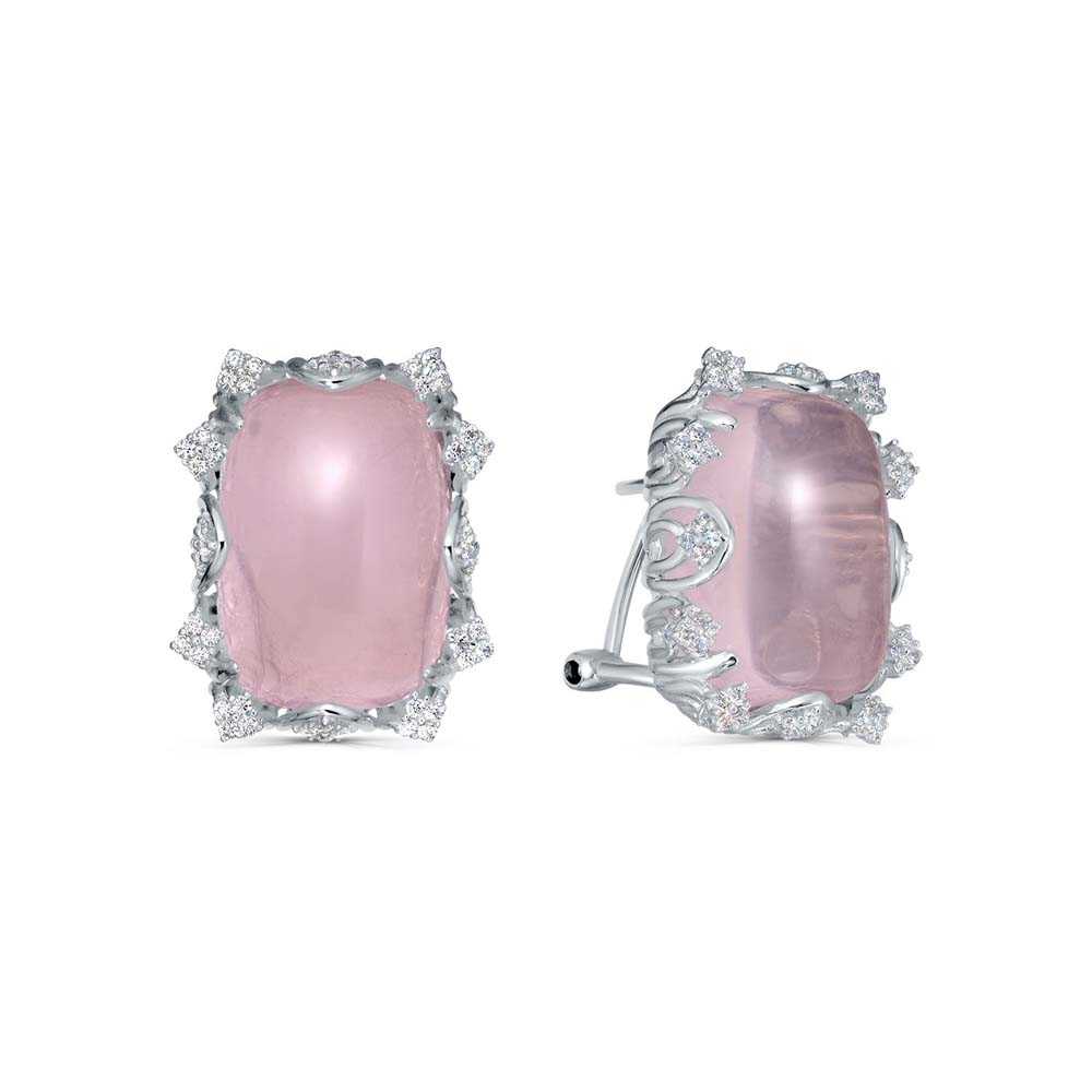 Серьги | Серебро 925 пробы | Фианит, Кварц по цене 23950.00 руб.