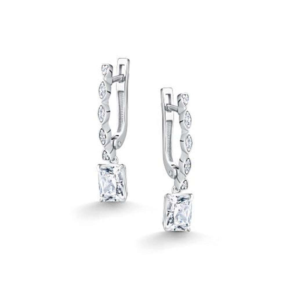 Серьги | Серебро 925 пробы | Фианит, Бриллианит по цене 11200.00 руб.