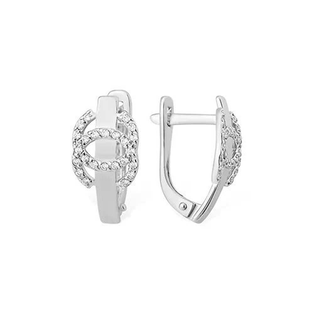 Серьги | Серебро 925 пробы | Фианит по цене 5490.00 руб.