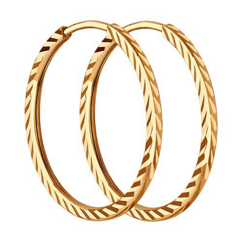 Серьги-конго | Золото 585 пробы | по цене 24849.00 руб.