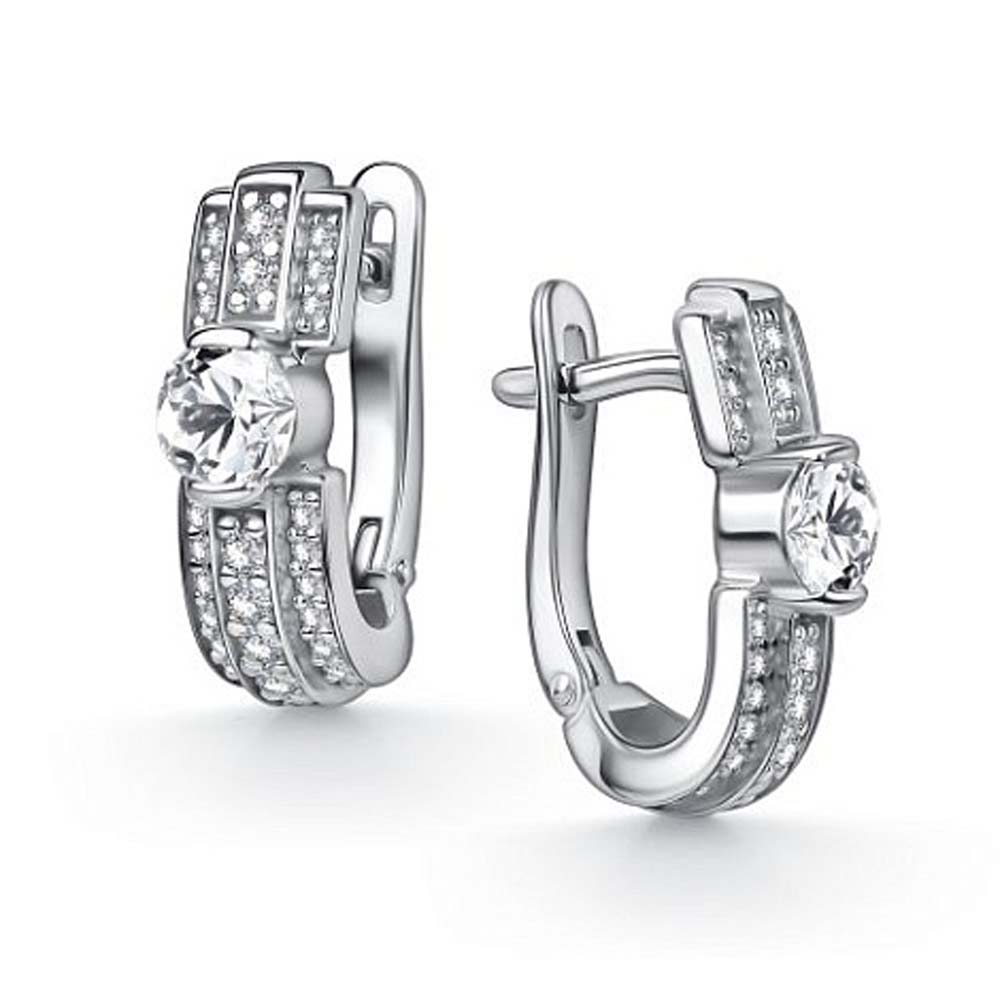 Серьги | Серебро 925 пробы | Фианит по цене 12100.00 руб.