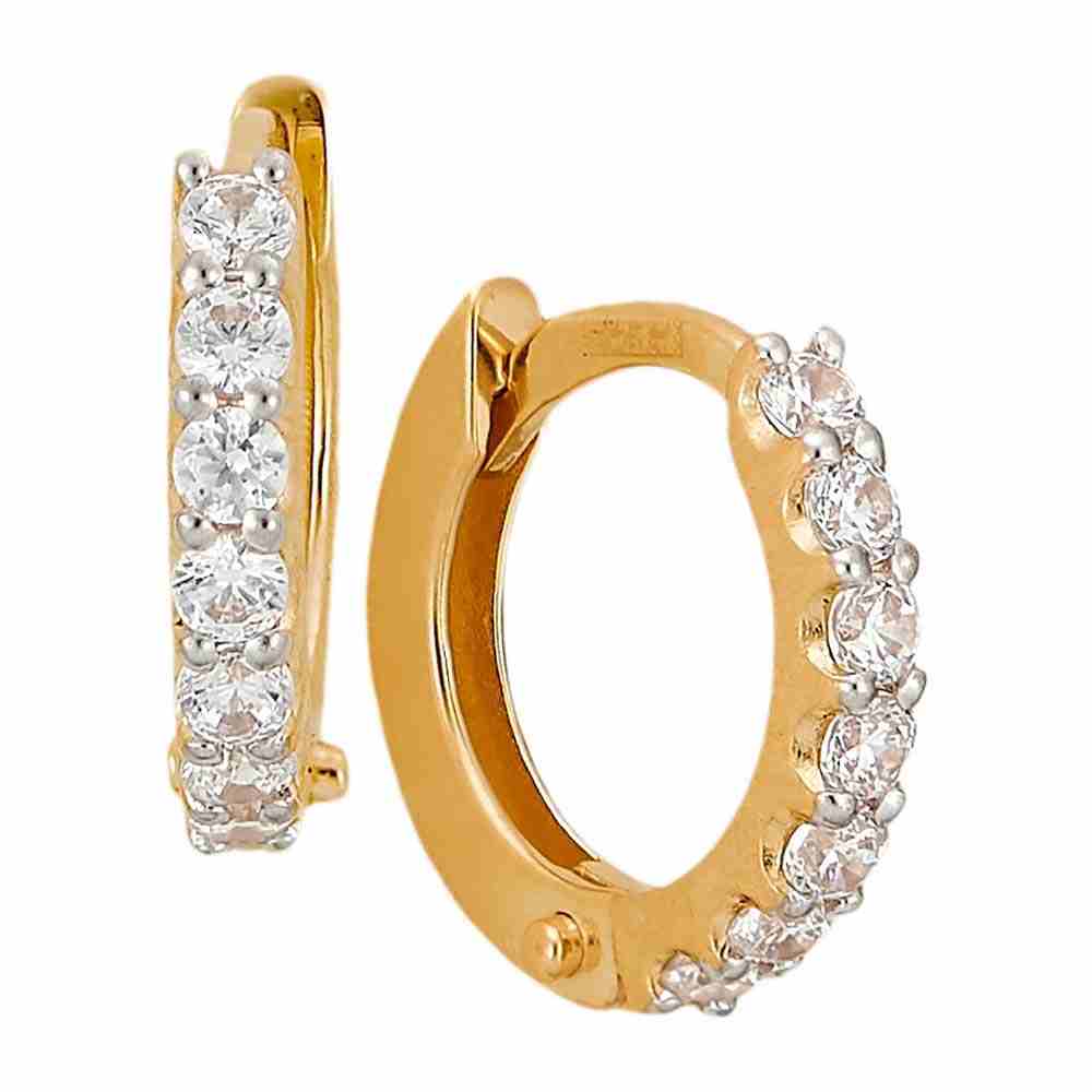 Серьги-конго | Золото 585 пробы | Фианитпо цене 32384.00 руб.