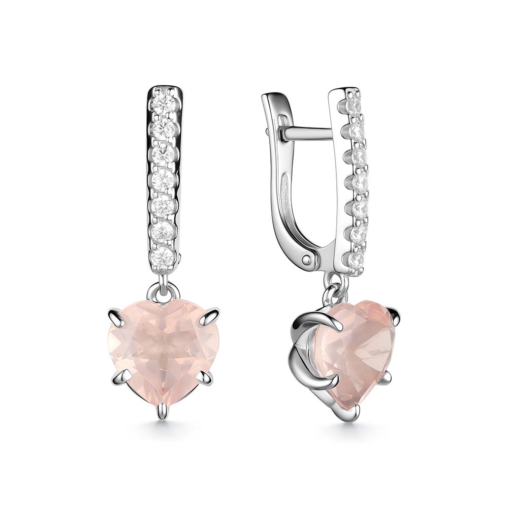 Серьги | Серебро 925 пробы | Фианит, Кварц по цене 15522.00 руб.