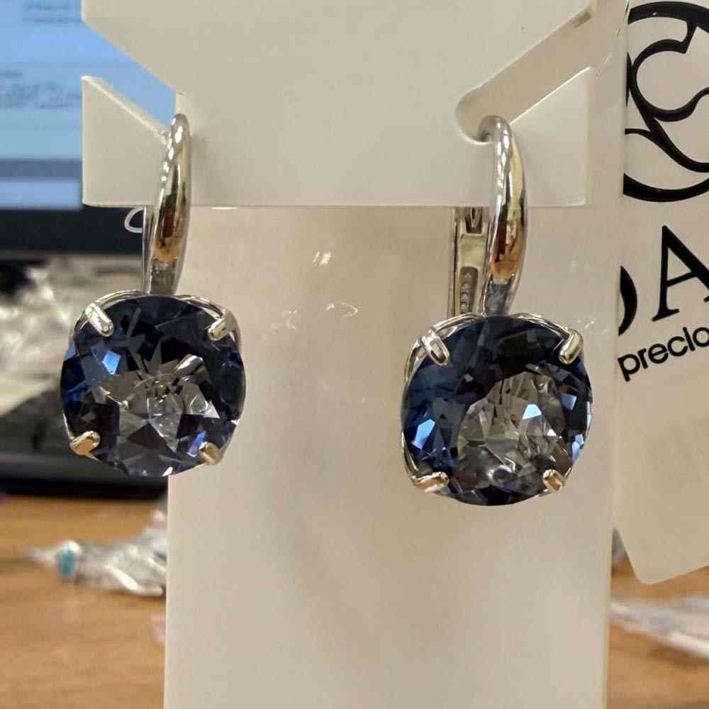 Серьги | Серебро 925 пробы | Горный хрусталь по цене 12760.00 руб.