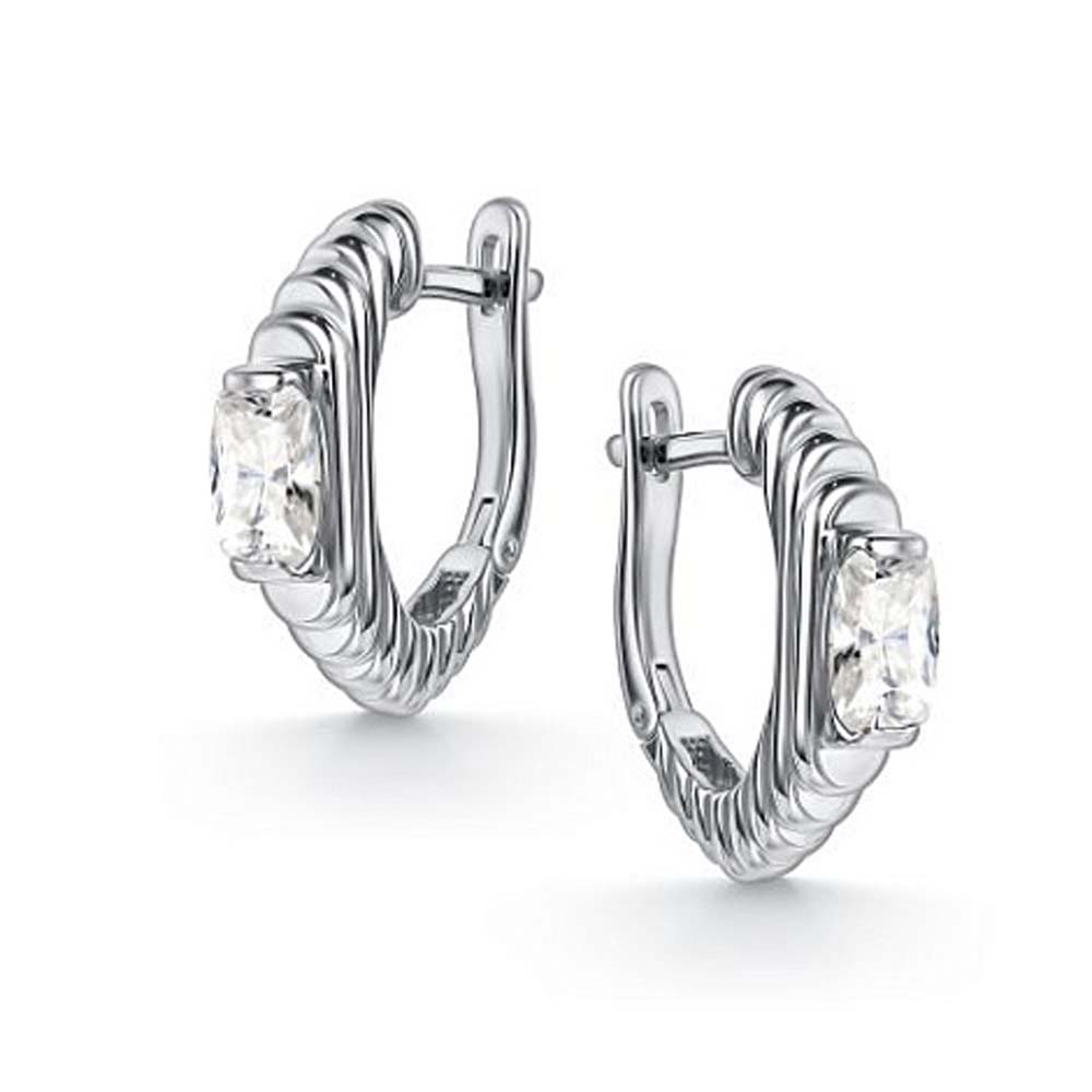 Серьги | Серебро 925 пробы | Горный хрусталь по цене 13550.00 руб.